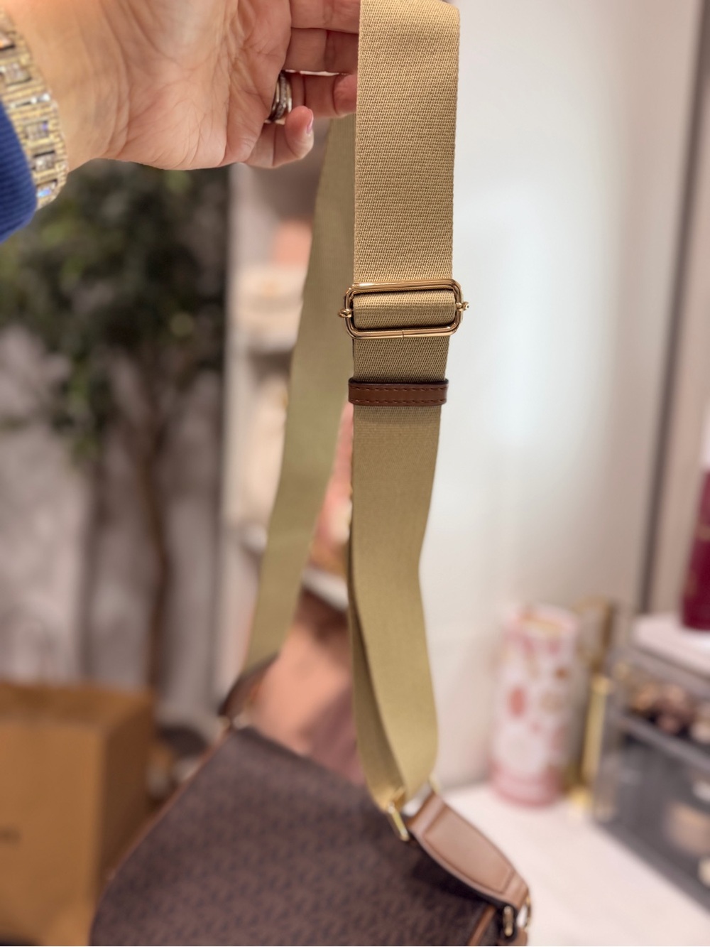Michael Kors Brown Logo Belt Bag with Tan Trim - Picture 4 of 5